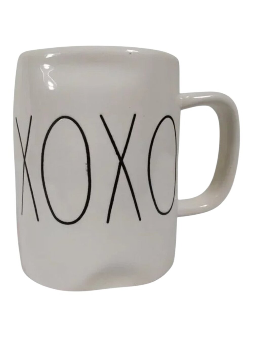 Rae Dunn XOXO Mug White with Black Lettering Valentine's Day Love Perfect Cond